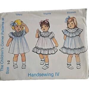 The Children's Corner Pattern 36 Short Sleeve Dress Girl's Size 1-2 Uncut
